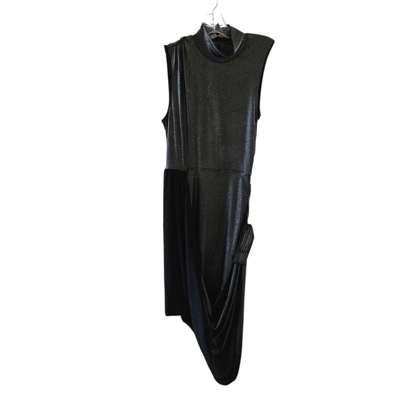 BCBGMaxAzria Metallic Black Asymmetrical Dress - Picture 2 of 10